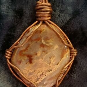 Handcrafted Copper Wire Wrapped Jasper/Agate. By Greg Moody